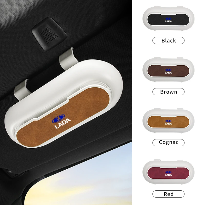 Car Sun Visor Glasses Case Sunglasses Holder Organizer Box For Lada Vesta Niva Samara Kalina Largus Priora Xray Granta