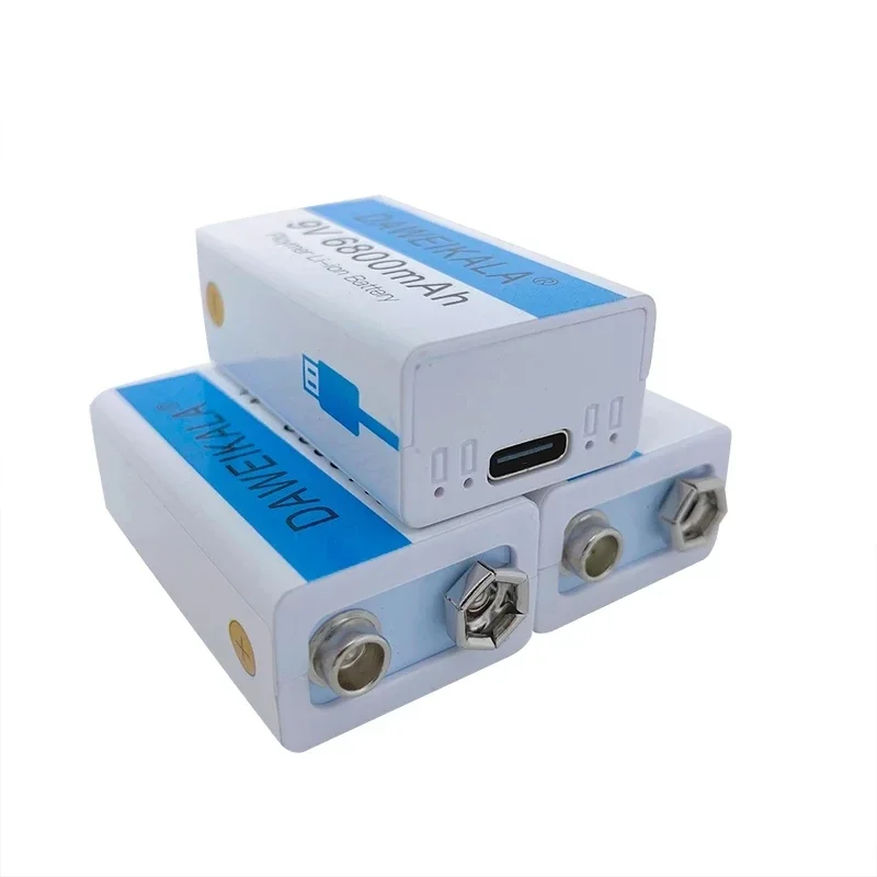 9V 6800mAh li-ion Rechargeable battery Micro USB for Multimeter Microphone Toy Remote Control KTV