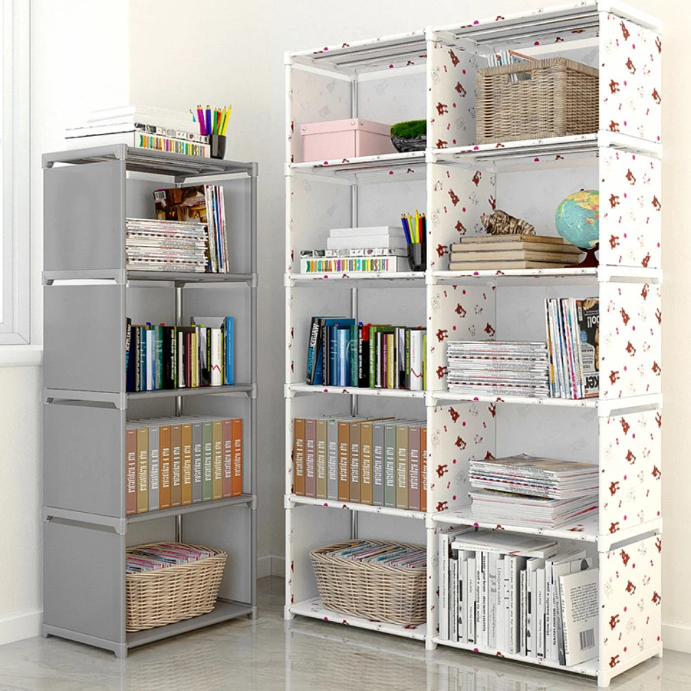 Bookshelf Simple Book Storage Rack Bookcase Debris Shelf Multi-layer Closet Organizer Living Room Easy Assembly Bookcase Storage storage rack