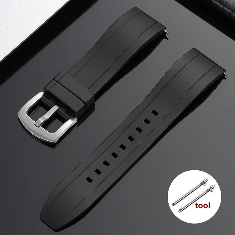 Vibrant Waterproof Silicone Watch Strap - Soft & Comfortable Rubber Wristband