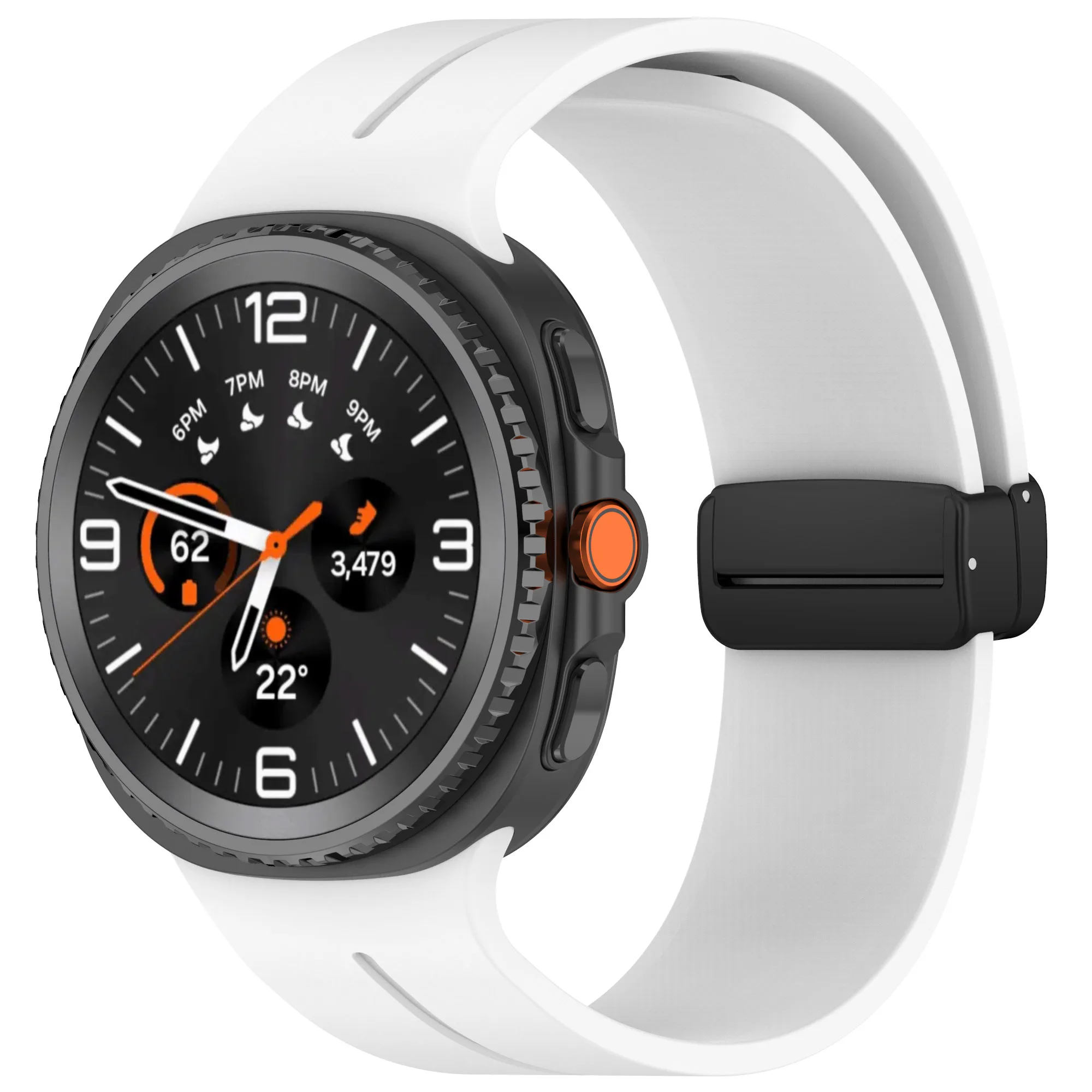 Sport Silicone Strap with Magnetic Buckle - Comfortable Bracelet for Smartwatches