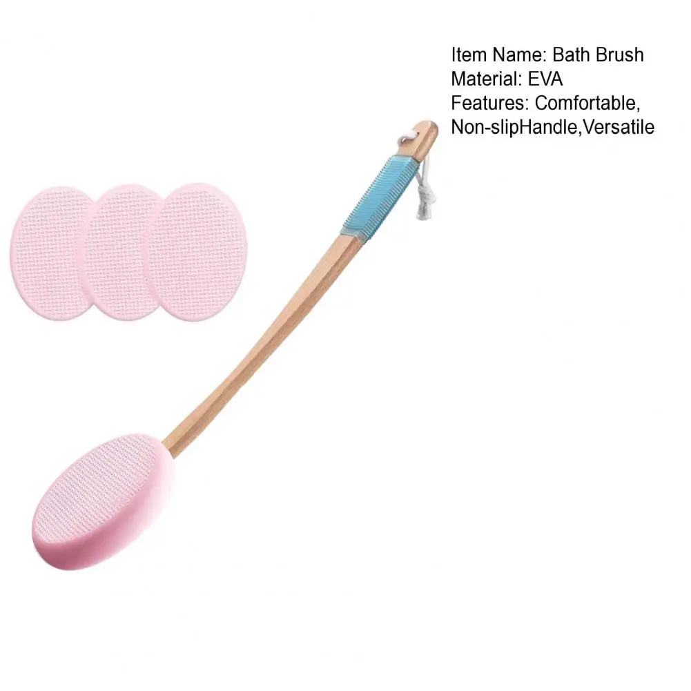 Back Lotion Applicator with Replaceable Cotton Pads Even Coverage Applicator with Curved Handle Back Feet Cleaning Bath Scrubber 5