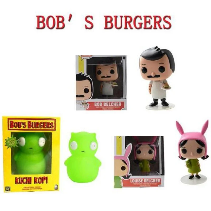 Funko Pop Hamburger Di Bob #78 Bambole In Vinile Carine Di Louise 74 # Bob Kuchi Kopi Modello Di Figura Luminosa Giocattoli Per Regalo Di Compleanno P