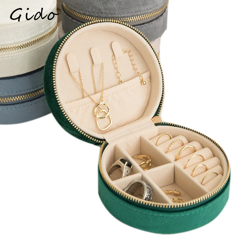 

Органайзер для дорожная коробочка для украшений, вельветовый, компактный, для путешествий, для хранения украшений, ожерелья, сервей, колец