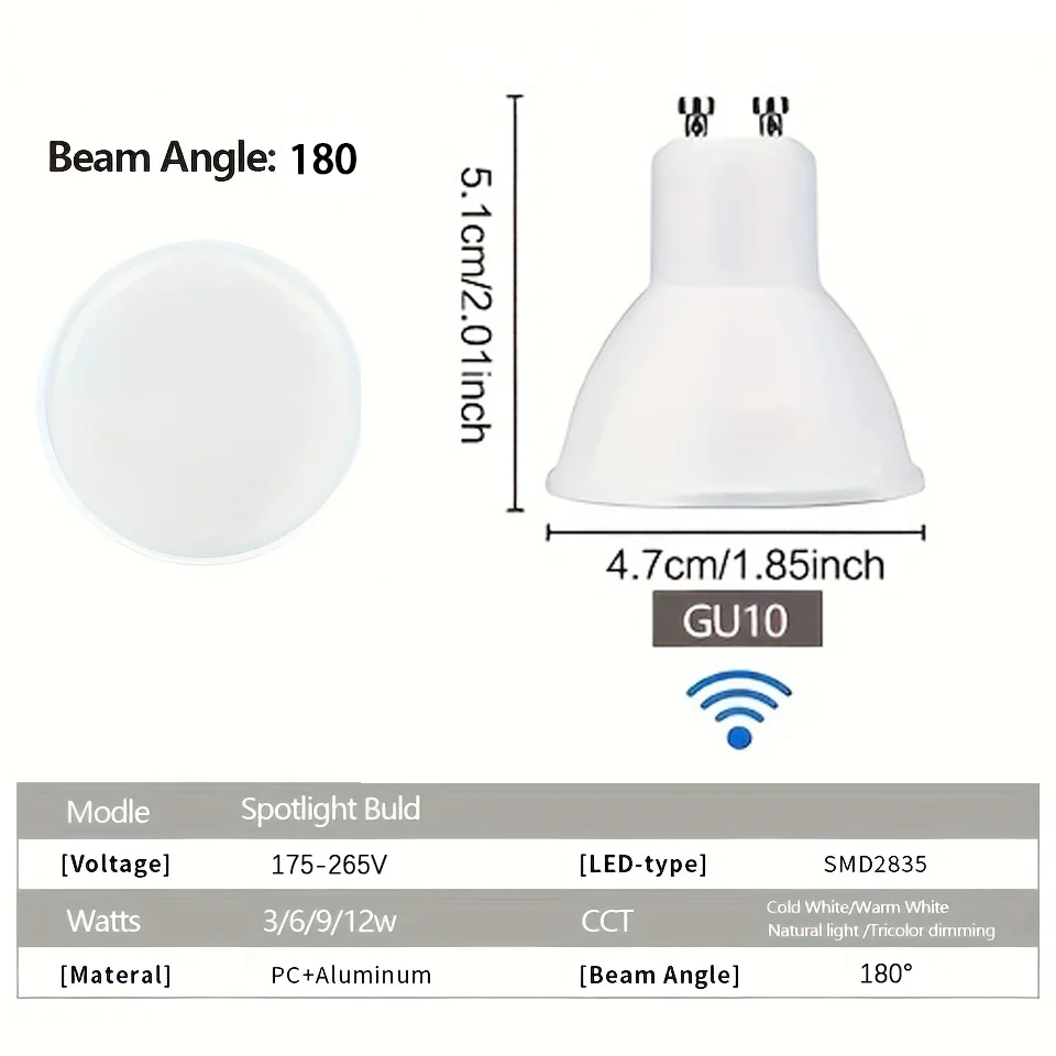 12PCS GU10 Light Sensor Security Lighting Porch Hallway Patio Courtyard Garage Light Bulbs  3W 6W 9W 12W 189-265V Dawn to Dusk L