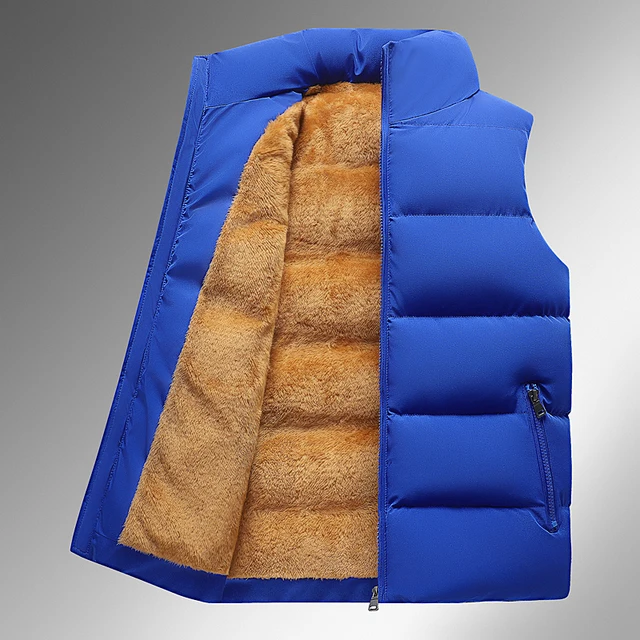 Brand Fleece Warm Vest Coats Men thick cotton vest male autumn winter