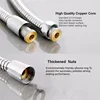 1m/1.5m/2m Flexible High Quality Shower Hose Stainless Steel Chrome Bathroom Water Head Shower Head Pipe Tool Shower Accessories 4