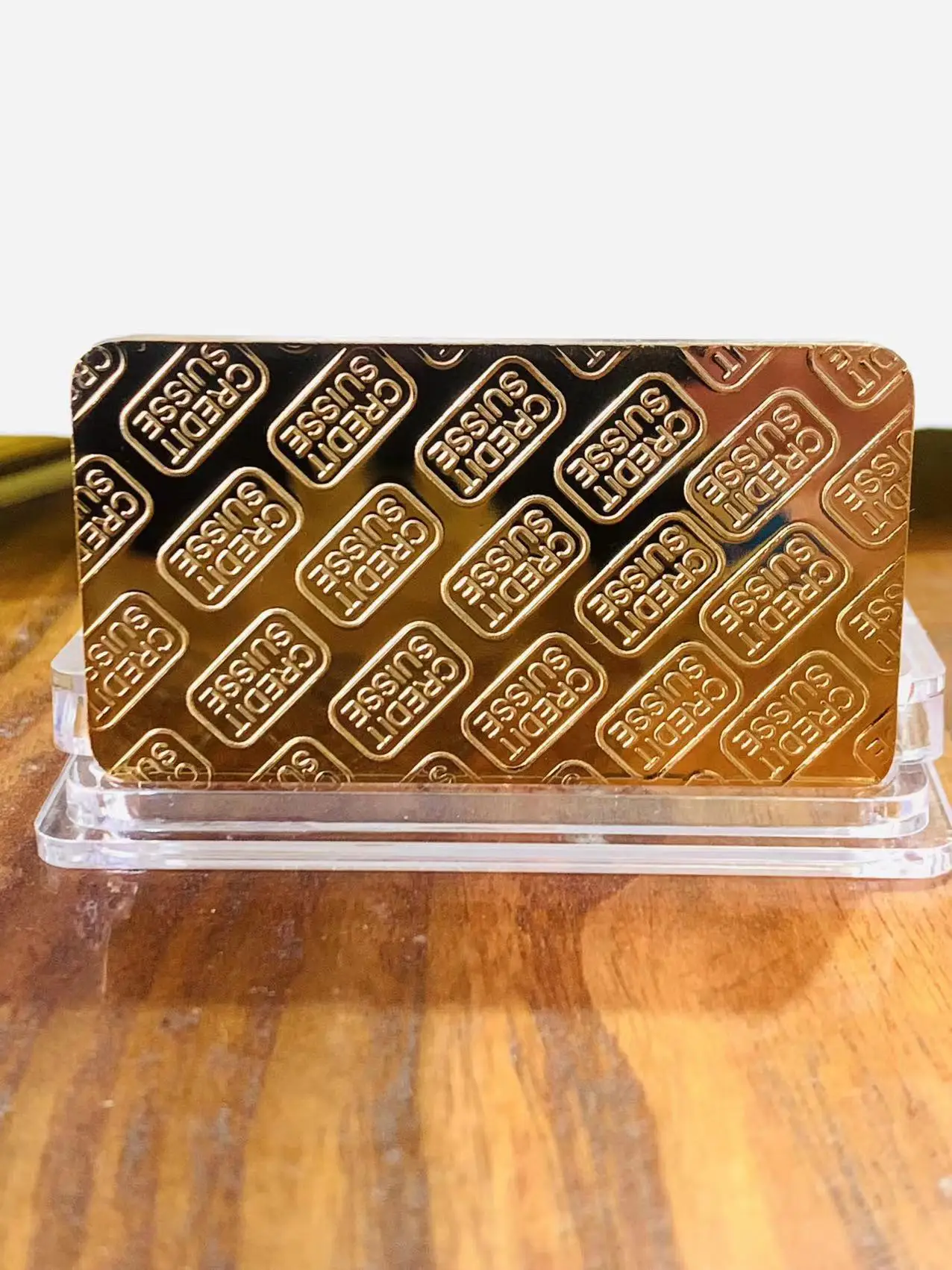 砂金（24K） Custom 24k Pure Gold Plated Laser Serial Number 50mm Swiss Coin