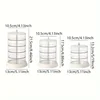 Multi Layer Rotating Transparent Round Jewelry Box for Earrings Studs Necklaces Bracelets Rack Display Shelf Jewelry Storage Box 2
