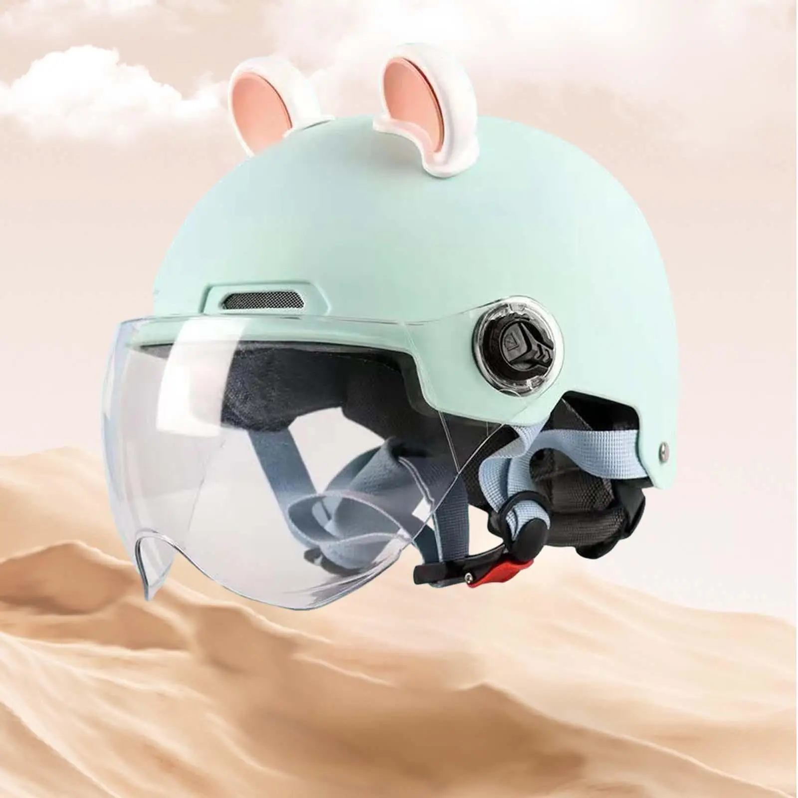 Open Face Moped Helmet Fashion Sun Visor Accessories Half Face Helmet for Street Moped Chopper Electric Motorcycles Adult