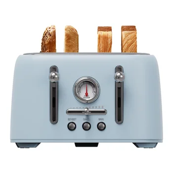 4-Slice Retro Toaster, 1.6 Inch Extra Wide Slots, 6 Browning Levels, Bagel Defrost Cancel Functions, Stainless Steel 1