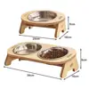 Pet Feeder Double Cat Food Bowl Dog Water Feeding Container Stainless Steel Dog Food Bow for Small Animal Cats pet products 6
