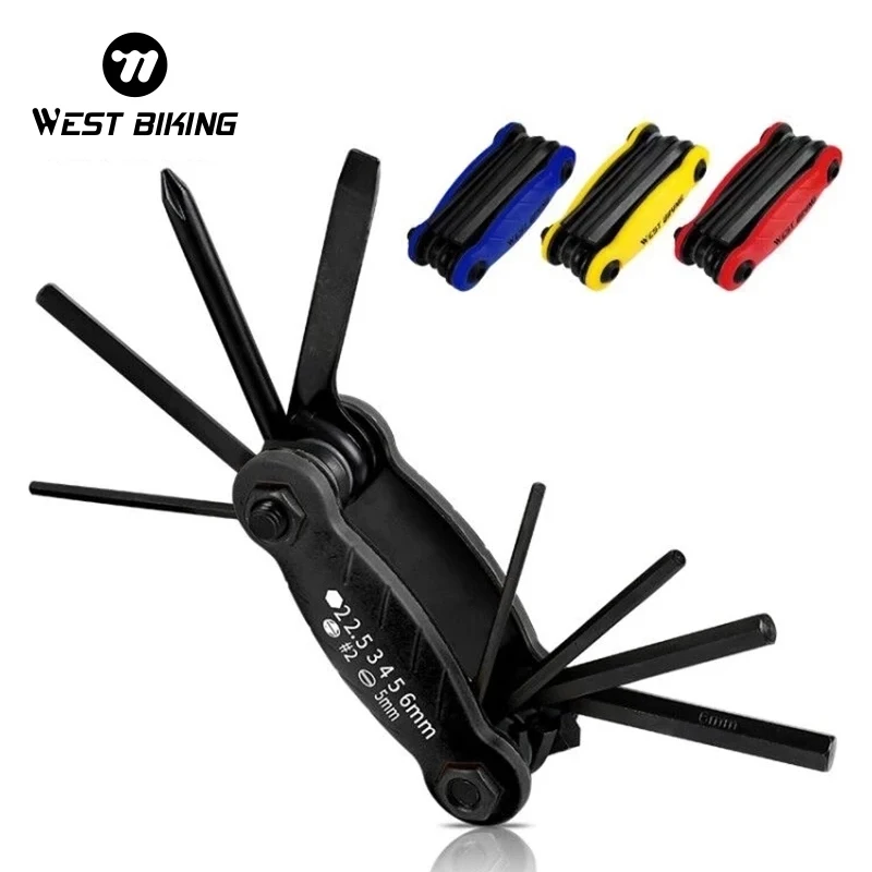 Kit De Réparation Vélo WEST BIKING – Clé à Cliquet, Démonte-pneus, Embouts