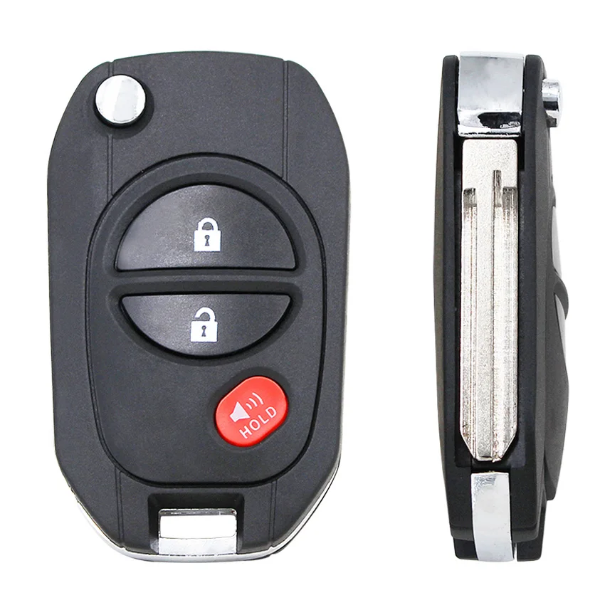 Ecusells Modified Flip 3/4/5/6B Remote Control Key Fob Shell Case Fob for TOYOTA Sequoia Highlander Sienna Tacoma GQ43VT20T