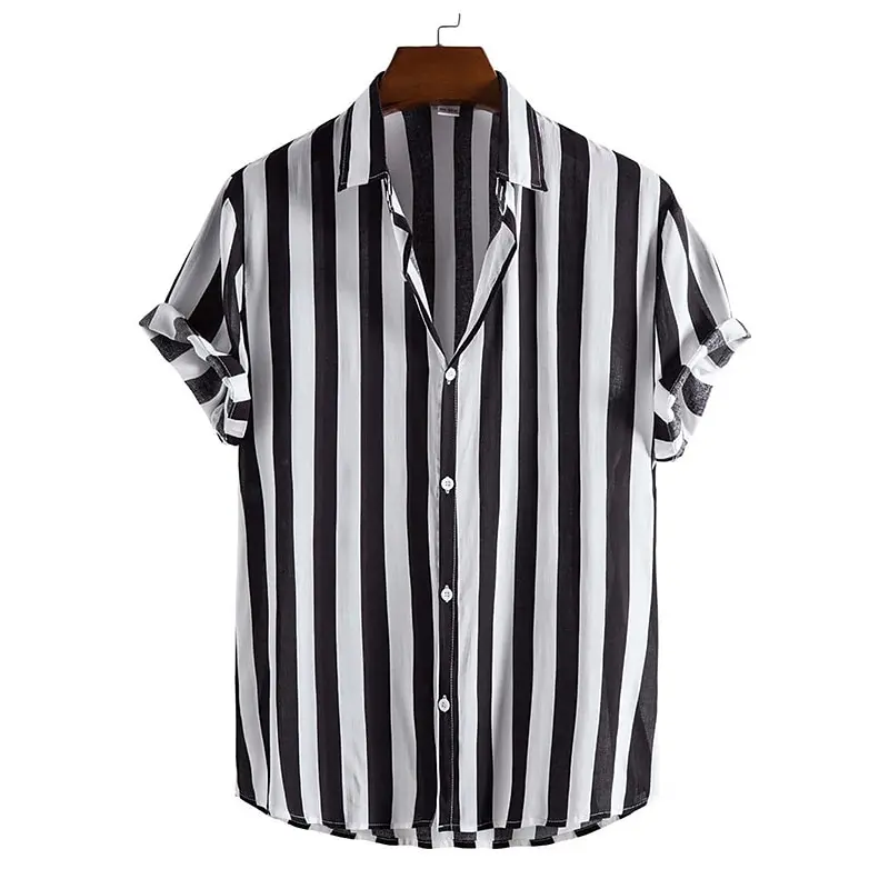 Casual Short Sleeved Men's Shirt Large Size