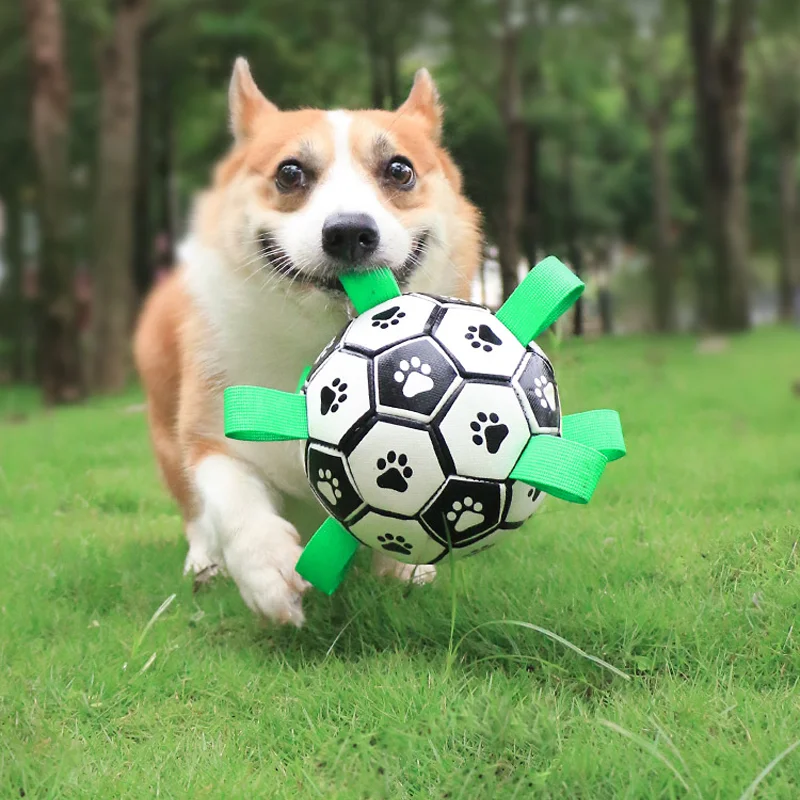 DogFootballToyPetDogToyDogInteractiveToySmallMediumBreeds