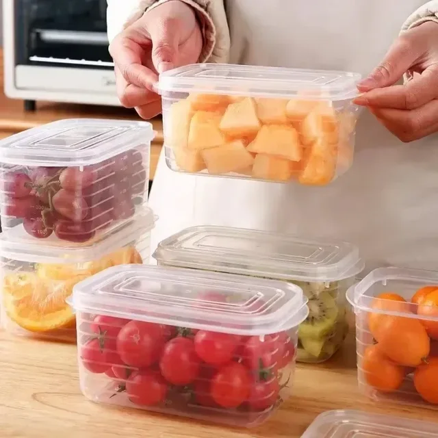 1/10PCS Refrigerator Freeze Meat Box Food Preservation Boxes Vegetable Fresh Storage Container with Lid Container Food Crisper 3