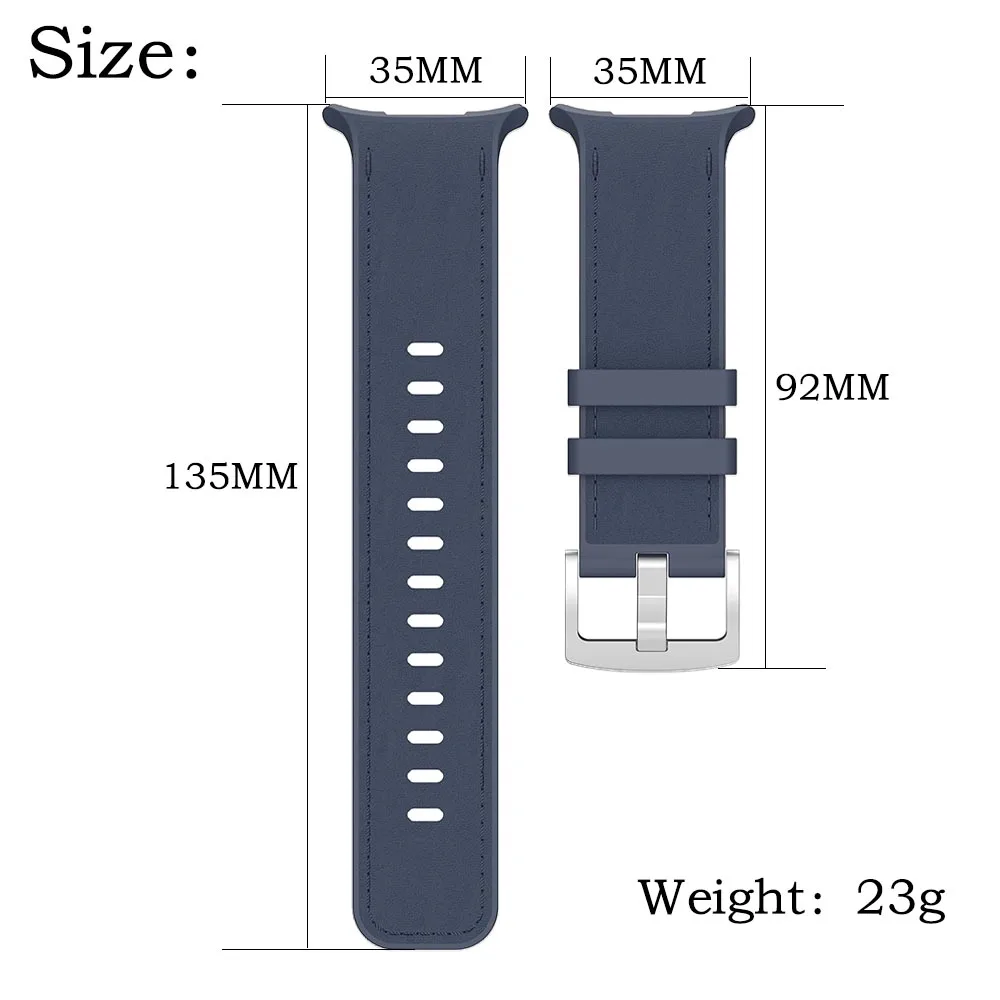 Leather-Like Silicone Fashion Versatile Waterproof Watch Strap