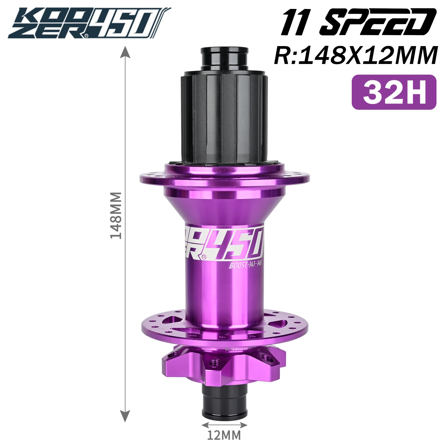 Bicycle hubs KOOZER 450 BOOST Mountain Bike Hub 6 Pawls