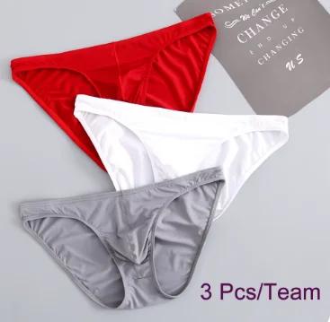Men Underwear 3 Pieces Nylon Silk Breathable