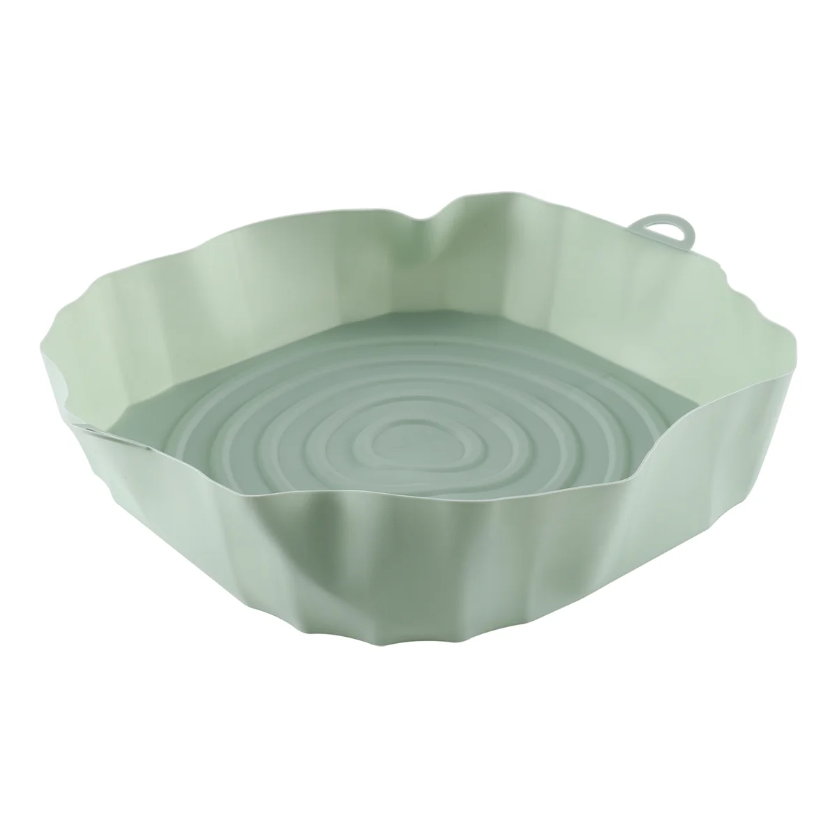 

20Cm Air Fryers Oven Baking Tray Fried Chicken Basket Mat AirFryer Silicone Pot Round Replacemen Grill Pan Green