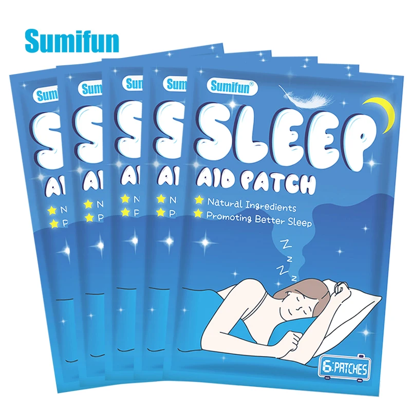 

Sumifun 6/18/30pcs Herbal Insomnia Improve Sleep Quanlity Patch Relieve Stress Anxiety Massage Plaster Soothe Mood Body Relax