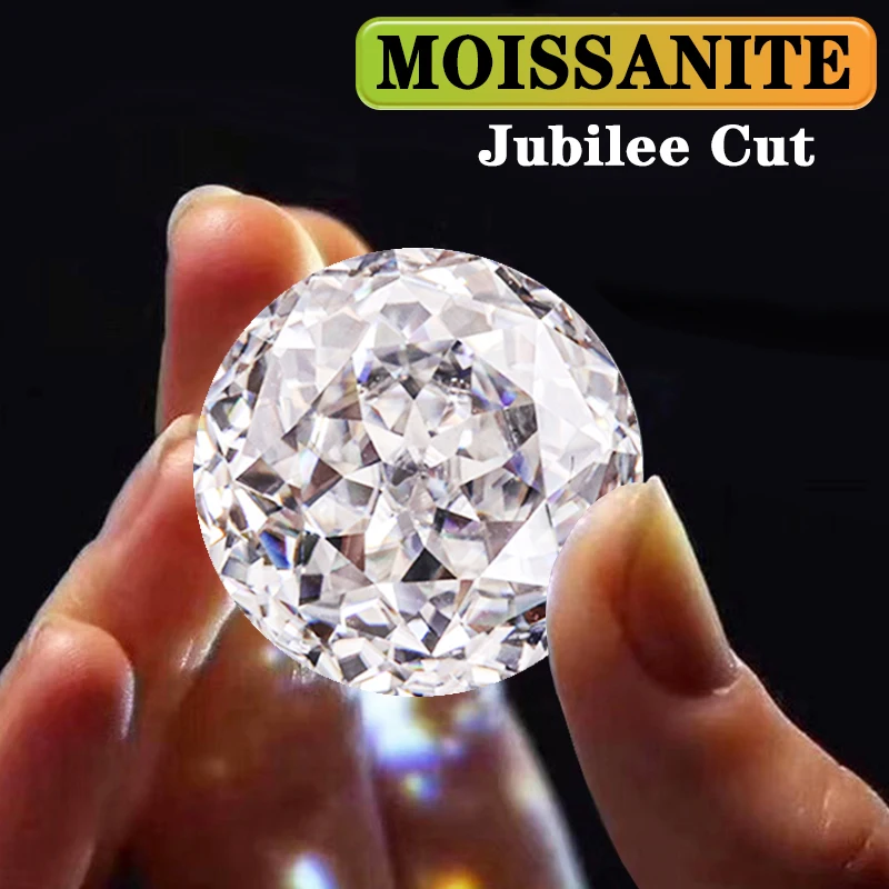 

4~10MM Excellen Round Jubilee Cut Moissanite Stone White D Color VVS1 Moissanita Loose Diamond Test Passed Gemstone For Jewelry