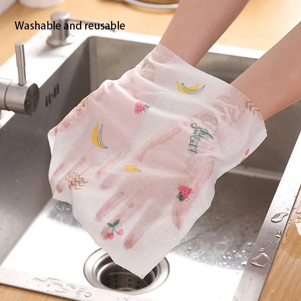 Reusable Cleaning Cloths Household Kitchen Disposable Rags Non-woven Dish Rag Wash Paper Towels Non-stick Oil Dishcloths Wipes