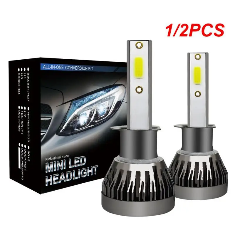 

1/2PCS Car Headlight Premium Materials Long-lasting Easy Installation Bright Illumination High Quality Durable Car Headlights H1