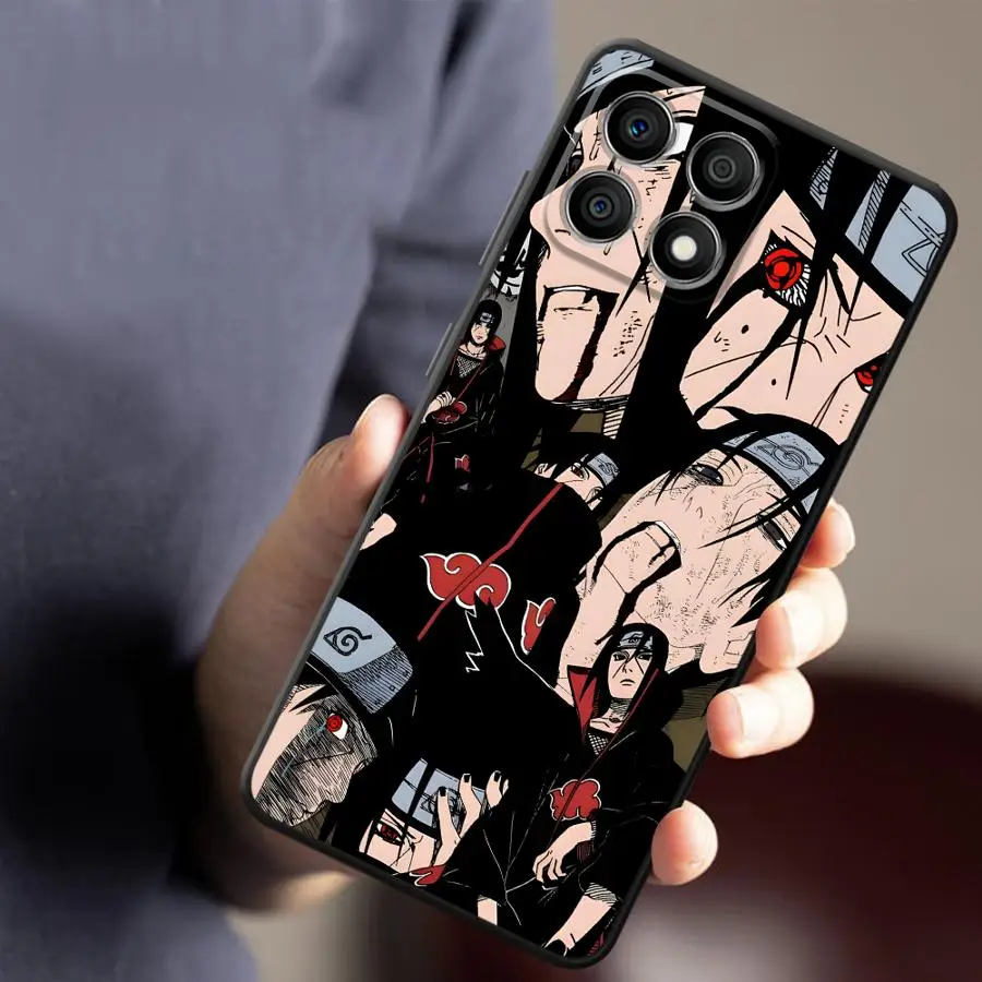 Anime Man Itachi Black Soft Phone Cover
