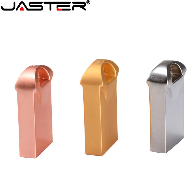 JASTER-Clé USB en métal étanche avec logo personnalisé gratuit, clé USB, clé USB, 64 Go, 4 Go, 16 Go, 32 Go, disque U, nouveau, chaud, 2.0