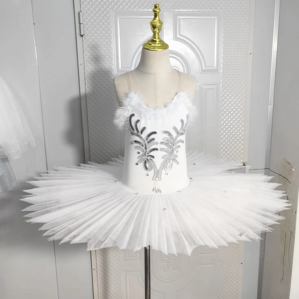 Skirt For Girls Kids Swan Lake Dance Pancake Tutu Leotards Ballerina Performance Clothing Skating Dress Children Ballet Tutu
