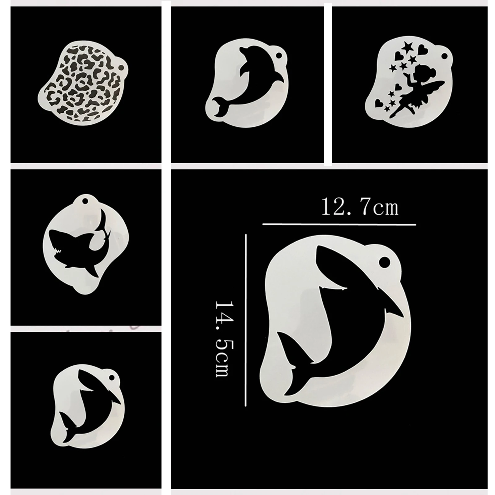 Face Painting Templates for Holiday Halloween Premium Material Multiple Pattern DIY Party Makeup Supplies Lightweight Reusable 5
