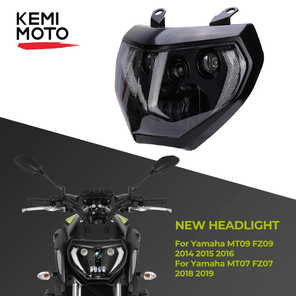 Xitomer Auxiliary Light Mount Bracket For Yamaha MT-07 / FZ-07 (2014-2017) - M8 Compatible, Black Powder Coated