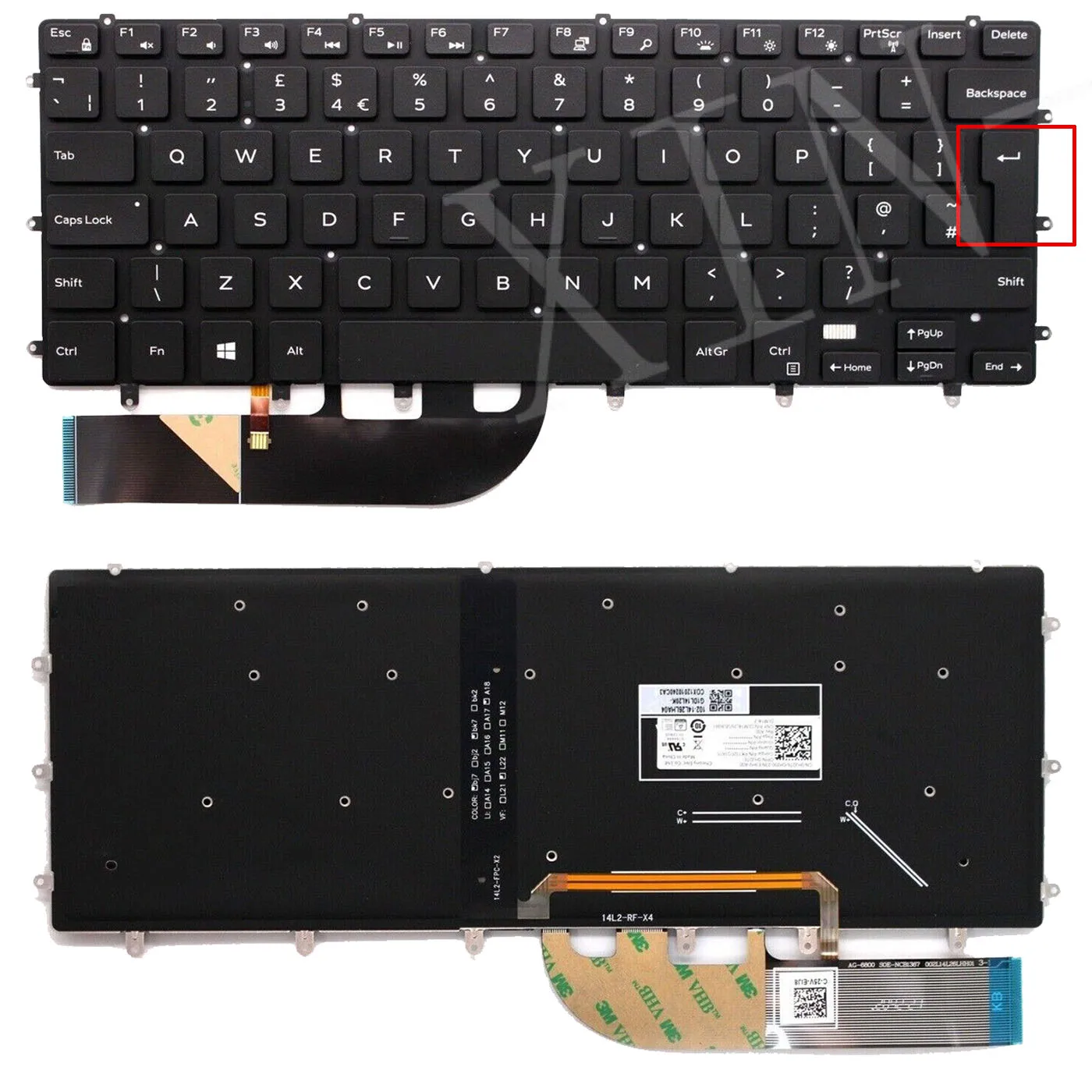

UK Backlit Laptop Keyboard for Dell XPS 15 7590 9550 9560 9570 9580 D/PN 0VC22N