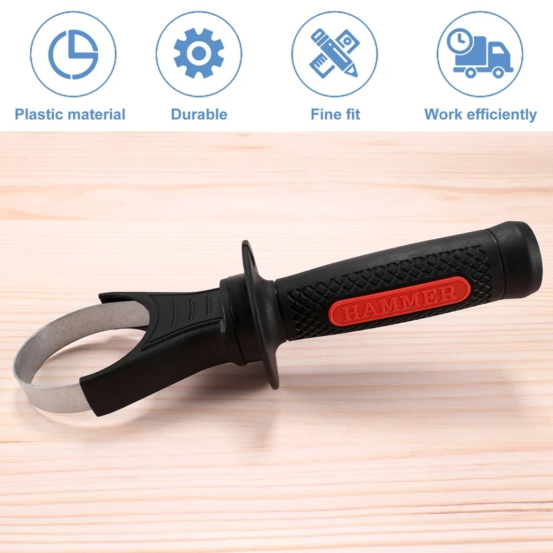 Hammer Drill Handle Plastic Side Front Auxiliary Handle For 26 Tools Drill Replacement Plastic Side
