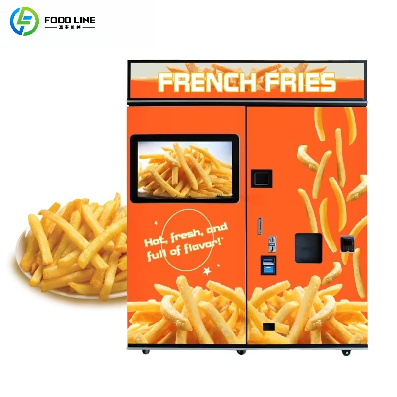 Customized Automatic Hot French Fries Vending Machine Commercial Fast ...