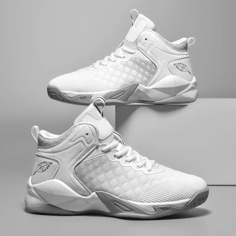 

Men's Basketball Shoes Breathable Cushioning Anti-skid Wear-resistant Sneakers Ladies Training Basketball Shoes Large Size
