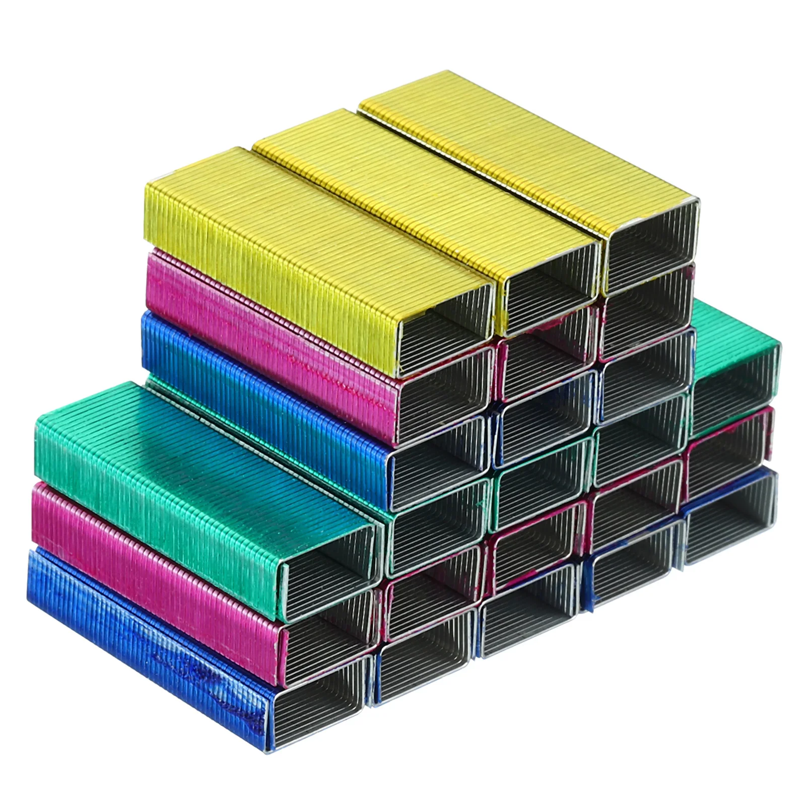 

4000Pcs/4Pack Creative Colorful Metal Staples Office Stationery Staple No.10 Binding Supplies Normal Staples Office Accessories