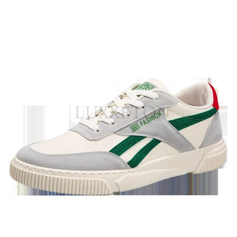 Mode Herenschoenen 2024 Lente Nieuwe Koreaanse Versie Trend All-match Canvas Sneakers Eenvoudige Casual Student Skateschoen mujer_voghion.com