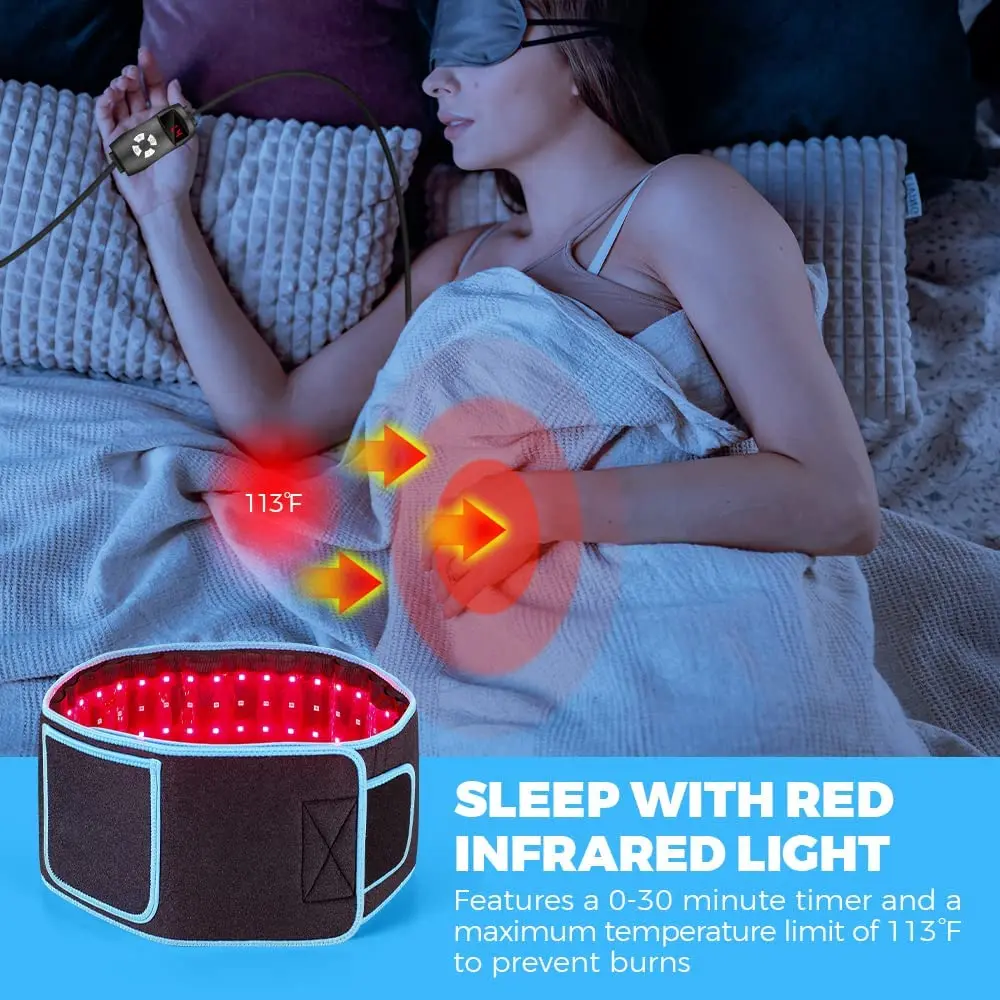 Red ＆Infrared Light Therapy Belt 850nm 660nm LED Beauty Devices fo Wrap Burn Fat Face Wrap Slimming  Waist Heat Pad Full Body 6