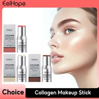 Collagen Multi Blush Stick Silky High Pigment Plumping Moisturing Waterproof Jelly Tint Lightweight Matte Hydrating Blush Makeup 1