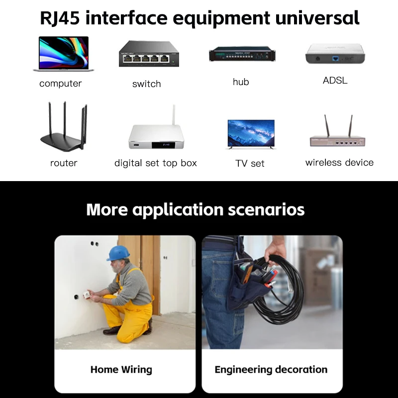RJ45 Coupler Cat6 Cat5e Ethernet Cable Extender Adapter 1000Mbps LAN Connector In Line Coupler Female To Female ethernet coupler
