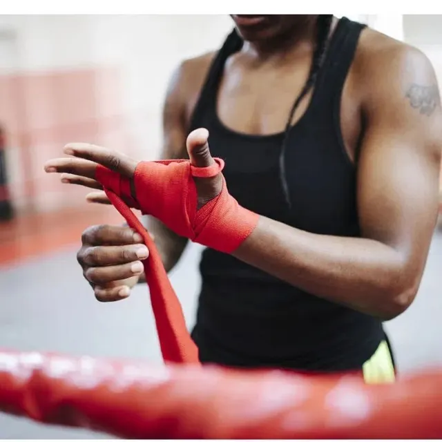 2 Rolls 2.5M Cotton Boxing Bandage Sports Strap Sanda Gauntlets MMA Hand Gloves Wraps Belt Wraps Bandage For Competition 5