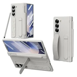 Slim Protective Case with Wristband and S Pen Slot for Galaxy Z Fold - Special Edition (White With Pen)