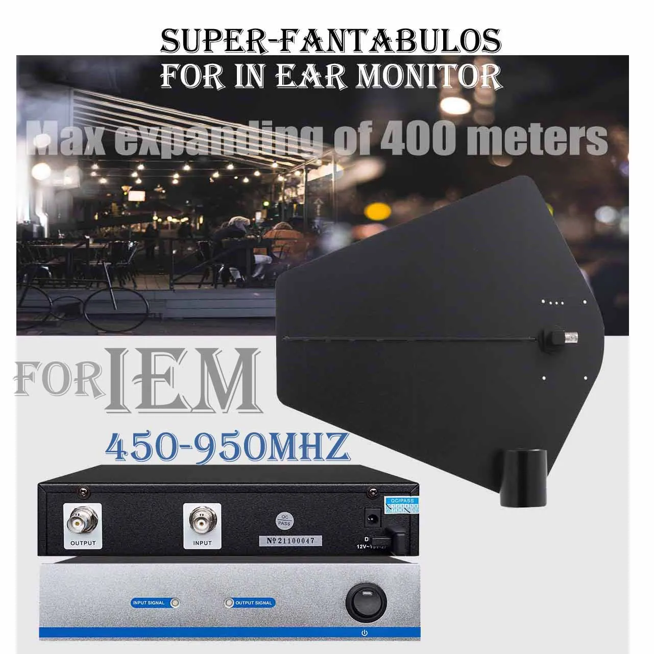 LCZ 오디오 UA90 Rf 신호 분배기, IEM 광대역 증폭기, AC3 AC4 인이어 모니터 안테나 결합기, 안테나 분배 시스템