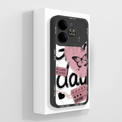 Cute Creative Style Soft Liquid Silicone Protective Back Cover Case for Tecno Pova 6 (TYB381)