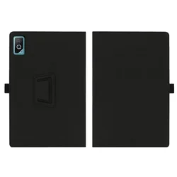 Case - 12 Folding Stand Protective Cover with Pencil Holder and Wrist Strap, PU Full Protection for DOOGEE G6 pro (Black)