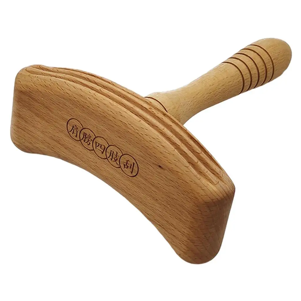 

Wooden Stick Scraping Rod Manual Massage for Neck Portable Acupressure Meridian Acupoint Body