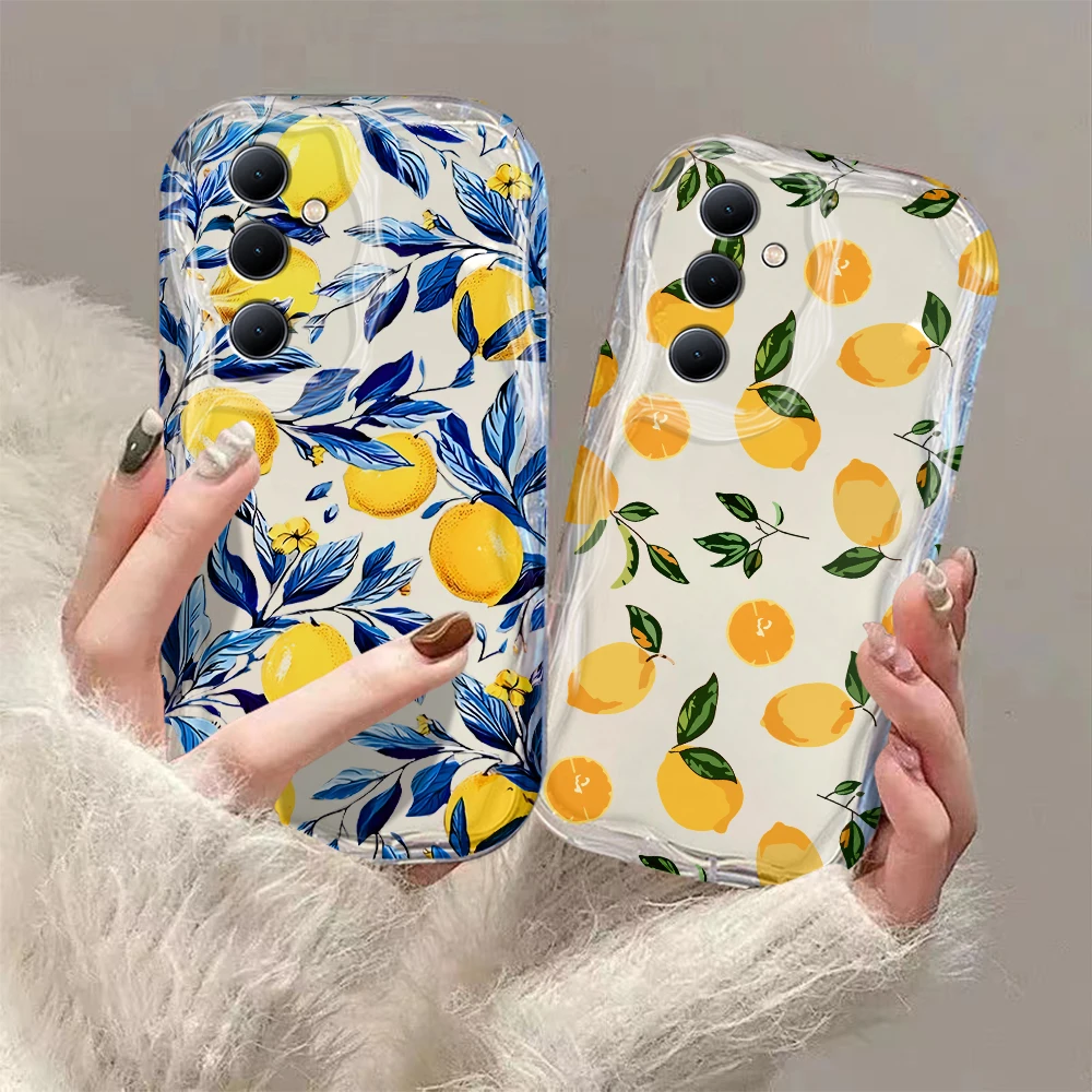 Luxury Summer Fruit & Lemon Blossom Phone Case - 3D Wave Soft TPU Back Cover